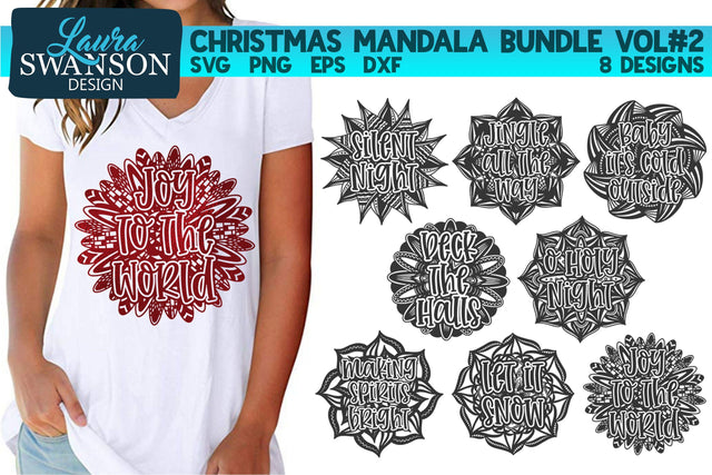 Christmas Mandala SVG Bundle Vol. 2 SVG Laura Swanson Design 