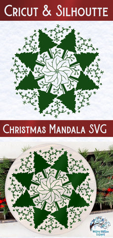 Christmas Mandala SVG SVG Wispy Willow Designs 