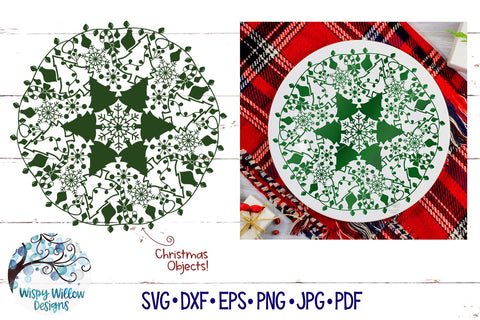 Christmas Mandala SVG SVG Wispy Willow Designs 