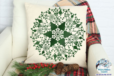 Christmas Mandala SVG SVG Wispy Willow Designs 