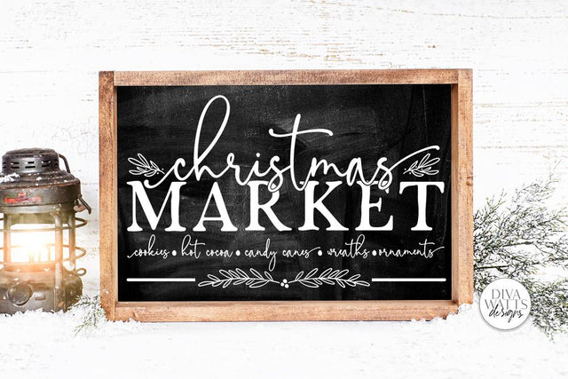 Christmas Market SVG | Winter Farmhouse Design SVG Diva Watts Designs 