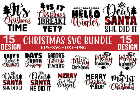Christmas Mega Bundle 150 Design SVG CraftingStudio 
