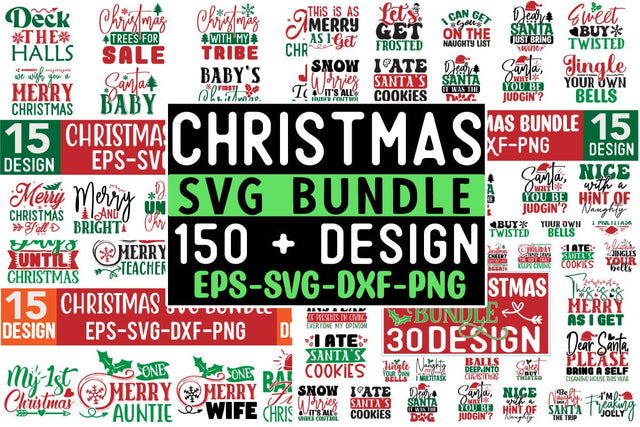 Christmas Mega Bundle 150 Design SVG CraftingStudio 