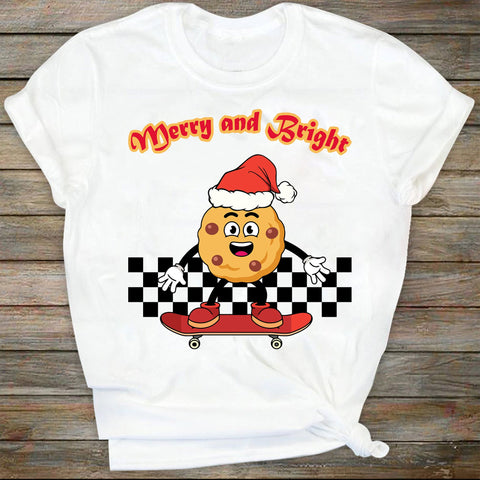 Christmas Merry and bright PNG, Christmas Gingerbread Man svg, Retro Christmas, Printable SVG DiamondDesign 