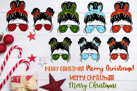 Christmas messy bun | Kid life sublimation Sublimation Svetana Studio 