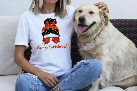 Christmas messy bun | Kid life sublimation Sublimation Svetana Studio 