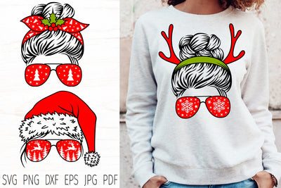 Christmas messy bun svg, Christmas mom life svg, Christmas SVG Digital Rainbow Shop 