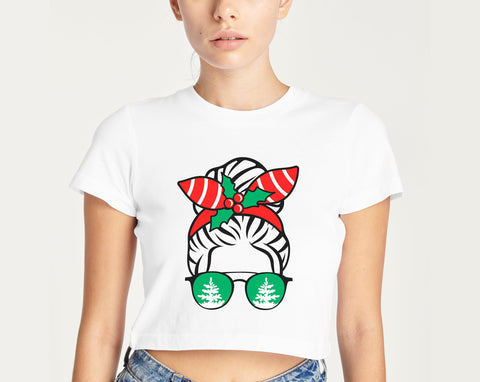 Christmas Messy Bun svg, Mom life svg, Funny Christmas svg SVG Pretty Meerkat 