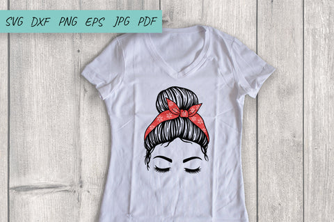 Christmas Messy Bun SVG, Mom Life SVG SVG Irina Ostapenko 