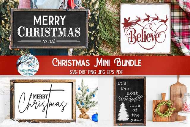 Christmas Mini Bundle SVG Wispy Willow Designs 