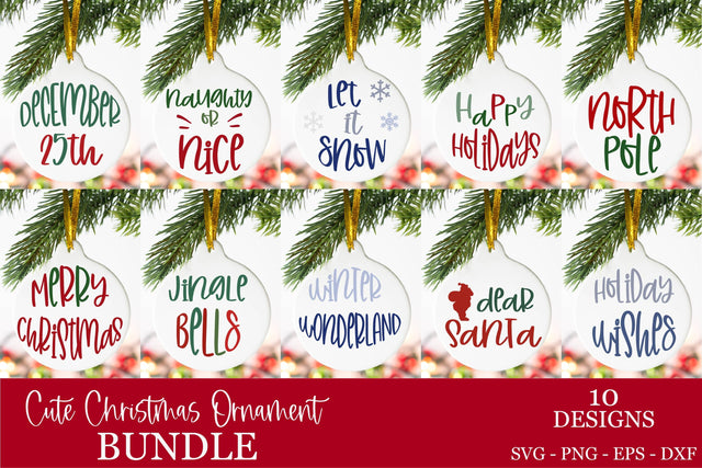 Christmas Mini Design Bundle Ornaments SVG|Round Wood Designs SVG|Set 1 SVG Linden Valley Designs 