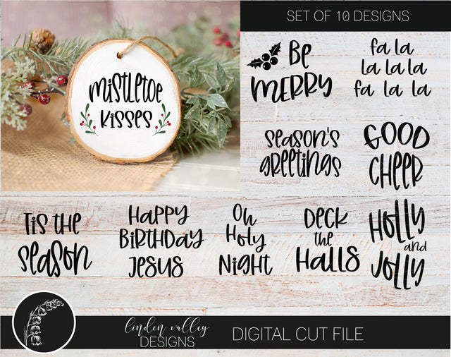 Christmas Mini Design Bundle Ornaments SVG|Round Wood Designs SVG|Set 2 SVG Linden Valley Designs 