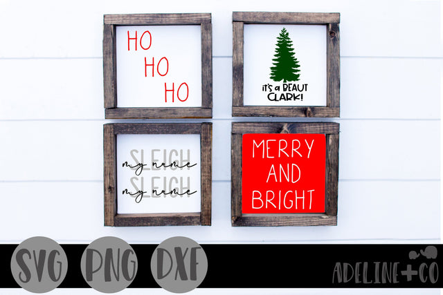 Christmas mini sign bundle SVG Adeline&co 