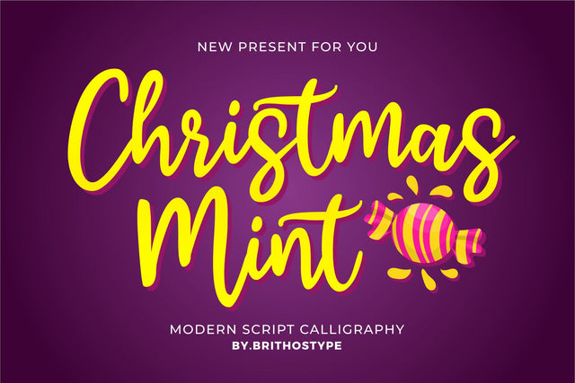 Christmas Mint Font Brithos Type 