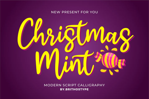 Christmas Mint Font Brithos Type 