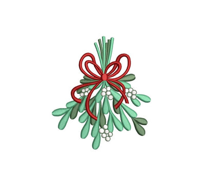 Christmas Mistletoe Branch, Border and Wreath for Machine Embroidery Design Pattern Instant Download. Embroidery/Applique DESIGNS ArtEMByNatalia 