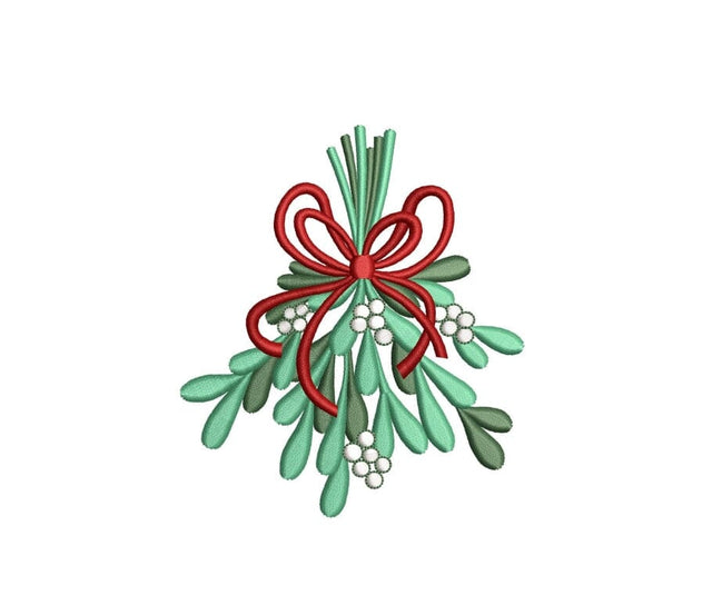 Christmas Mistletoe Branch, Border and Wreath for Machine Embroidery Design Pattern Instant Download. Embroidery/Applique DESIGNS ArtEMByNatalia 