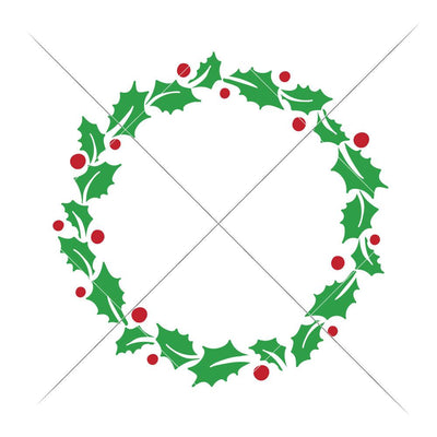 Christmas Mistletoe Wreath for Monogram SVG Chameleon Cuttables 