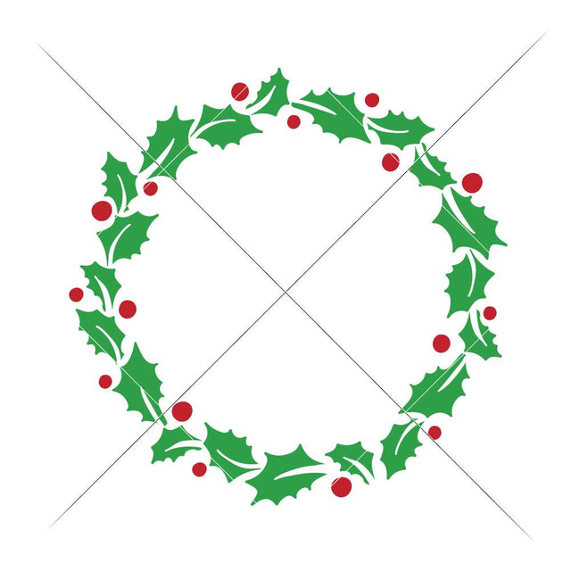 Christmas Mistletoe Wreath for Monogram SVG Chameleon Cuttables 