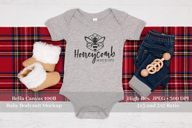 Christmas Mockup, Baby Bodysuit Mockup, Black Bella Canvas 100B, Baby Mockup Mock Up Photo Honeycomb Mockups 