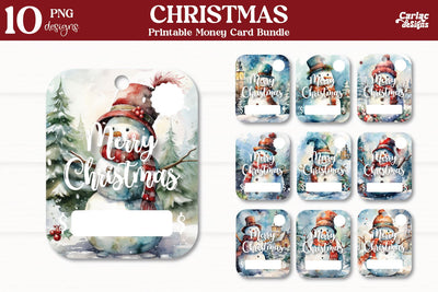 Christmas Money Card Bundle Sublimation Carla C Designs 