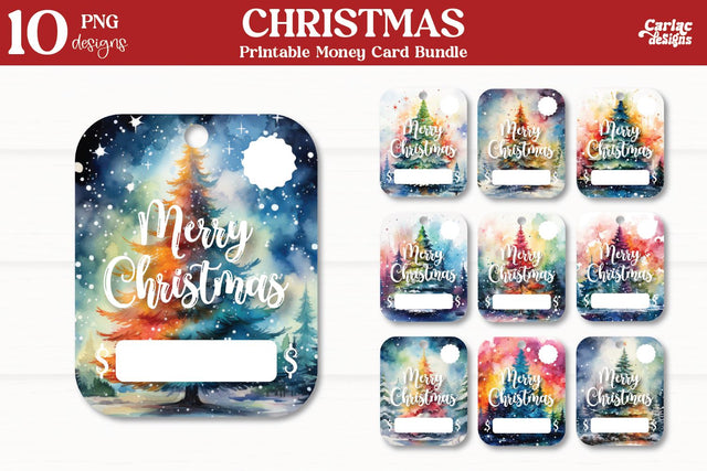 Christmas Money Card Bundle Sublimation Carla C Designs 