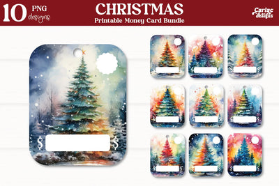 Christmas Money Card Bundle Sublimation Carla C Designs 