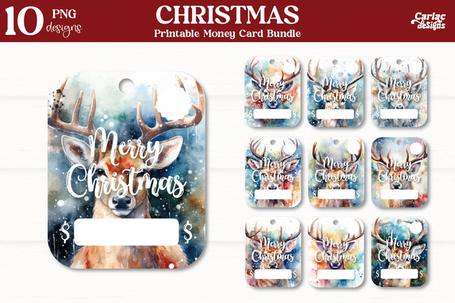 Christmas Money Card Bundle Sublimation Carla C Designs 