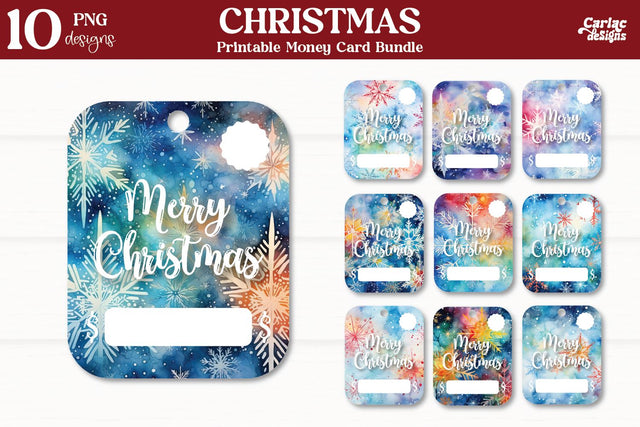 Christmas Money Card Bundle Sublimation Carla C Designs 
