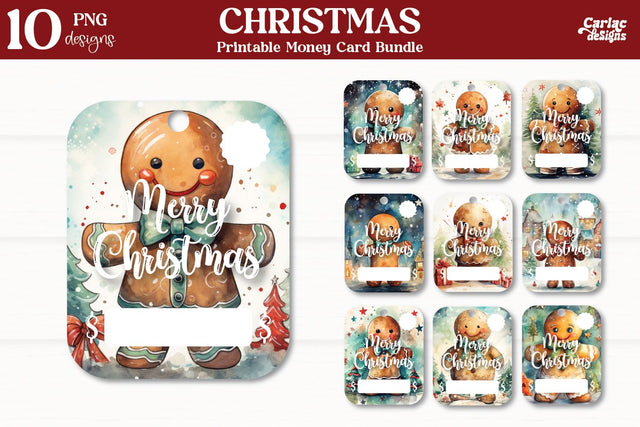 Christmas Money Card Bundle Sublimation Carla C Designs 