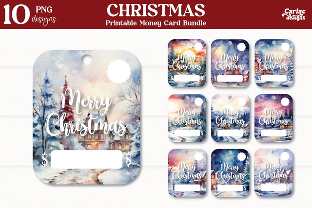 Christmas Money Card Bundle Sublimation Carla C Designs 