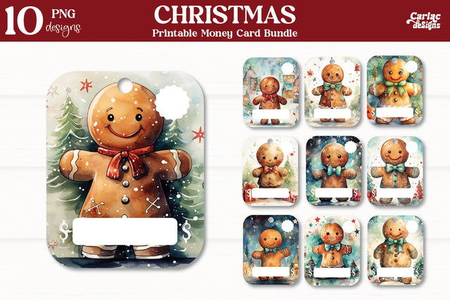 Christmas Money Card Bundle Sublimation Carla C Designs 