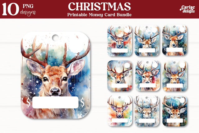 Christmas Money Card Bundle Sublimation Carla C Designs 