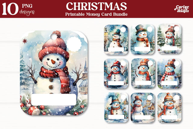 Christmas Money Card Bundle Sublimation Carla C Designs 