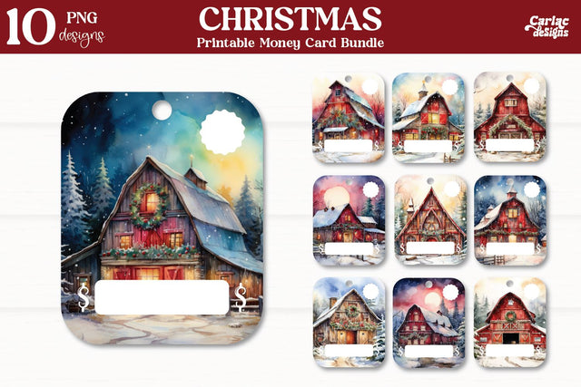 Christmas Money Card Bundle Sublimation Carla C Designs 