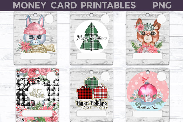 Christmas Money Card | Money Card Holder Sublimation WatercolorColorDream 