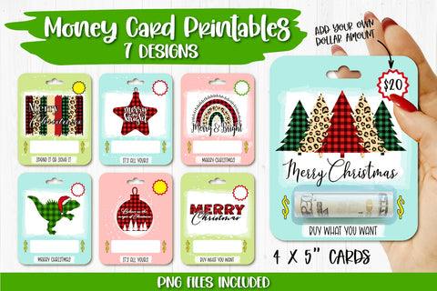 Christmas Money Card PNG Designs | Stocking Stuffer Gift Sublimation TatiStudio 