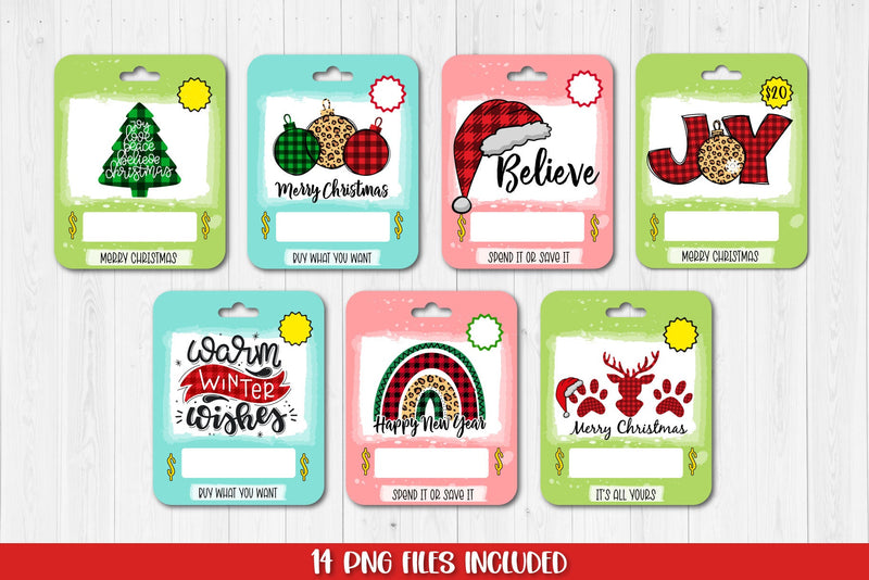 Christmas Money Card PNG Designs | Stocking Stuffer Gift - So Fontsy