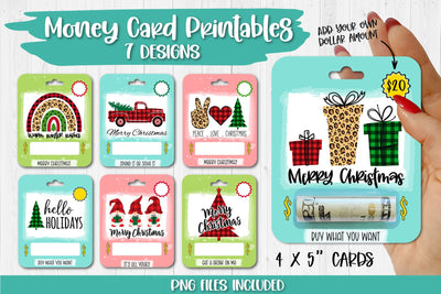 Christmas Money Card PNG Designs | Stocking Stuffer Gift Sublimation TatiStudio 