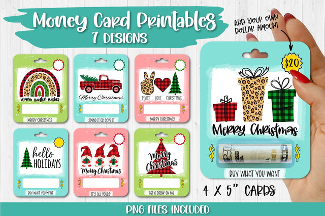 Christmas Money Card PNG Designs | Stocking Stuffer Gift Sublimation TatiStudio 