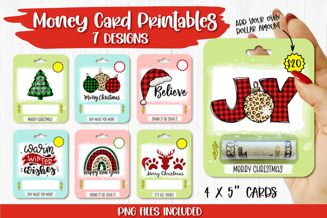 Christmas Money Card PNG Designs | Stocking Stuffer Gift Sublimation TatiStudio 