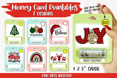 Christmas Money Card PNG Designs | Stocking Stuffer Gift Sublimation TatiStudio 