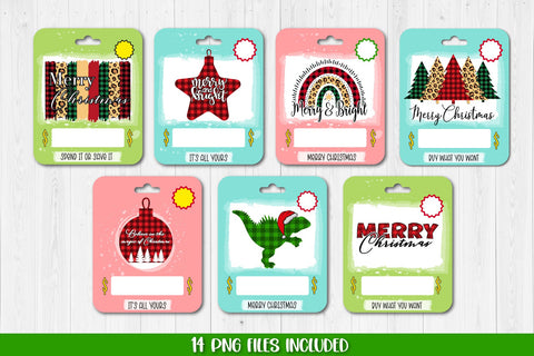 Christmas Money Card PNG Designs | Stocking Stuffer Gift Sublimation TatiStudio 