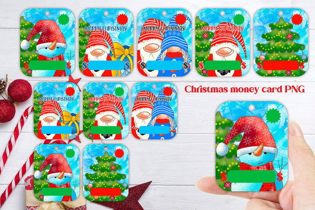 Christmas money card printable | Money card holder Sublimation Svetana Studio 