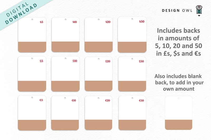 Christmas Money Card - Santa Design Printable - So Fontsy