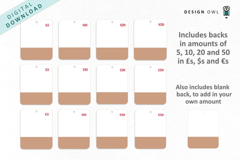 Christmas Money Card - Santa Design Printable 3D Paper Design Owl 