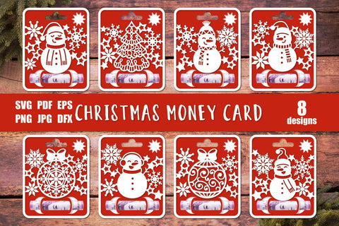 Christmas money card svg | Christmas svg bundle papercut SVG Olga Boat Design 