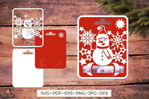 Christmas money card svg | Christmas svg bundle papercut SVG Olga Boat Design 