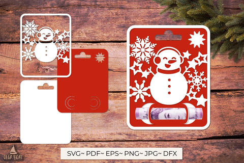 Christmas money card svg | Christmas svg bundle papercut SVG Olga Boat Design 