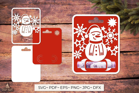 Christmas money card svg | Christmas svg bundle papercut SVG Olga Boat Design 